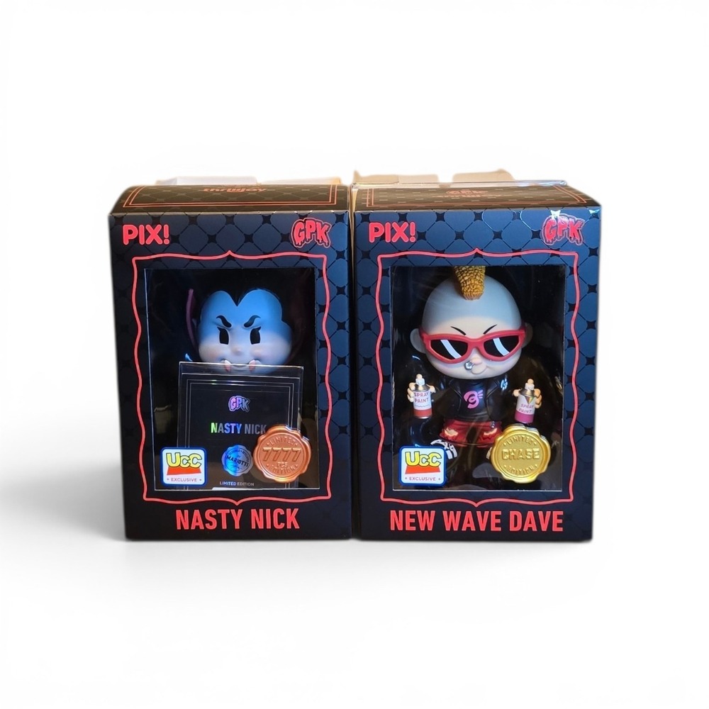 Garbage Pail Kids PIX! Thrilljoy Nasty Nick & New Wave Dave Chase UCC Exclusive